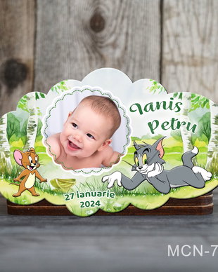 Marturii botez handmade - Magneti botez - Tom si Jerry