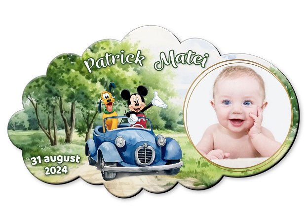 Marturii magnetice botez - Tematica botez Mickey Mouse
