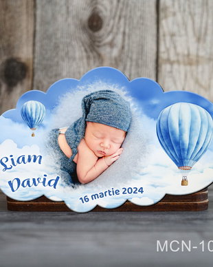 Marturii personalizate botez - Marturii magnetice - Balon aer cald