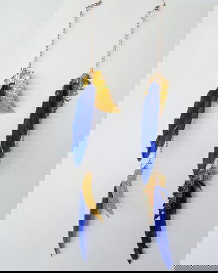 Cercei fashion ,lungi ,cu pene