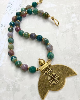 Colier vintage agate indiene