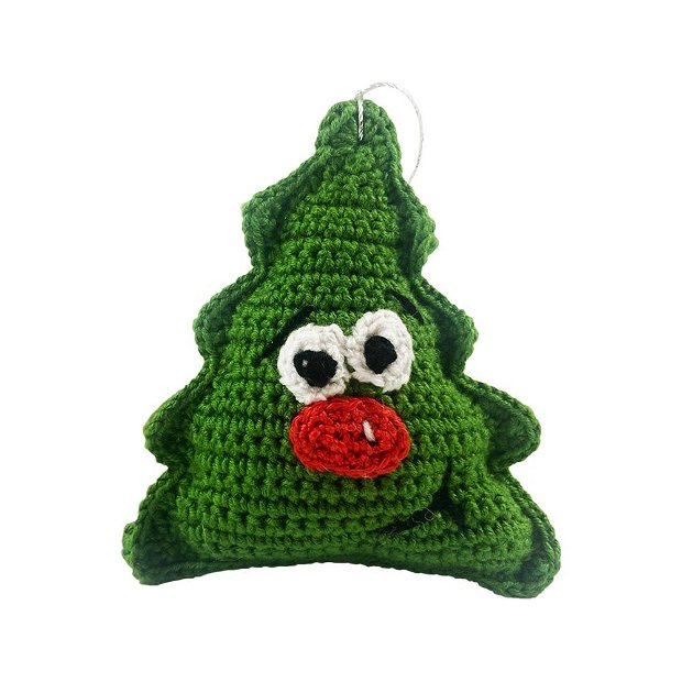Decorațiuni Brad Crăciun Funny Christmas Tree - Croșetate, Handmade