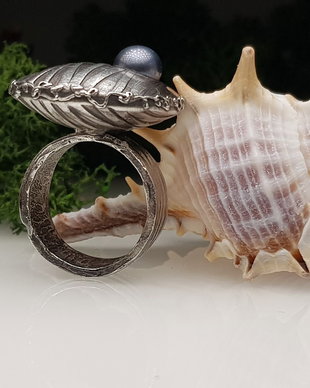 Inel cu perla de cultura ''Shell''