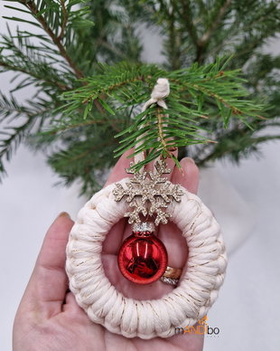 Set decorațiune macramé - ornament de brad