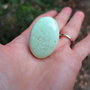 Inel Crisopraz lemon si Argint 925 - IN1218 - Inel verde reglabil, inel statement, bijuterii crisopraz, cadou romantic, inel pietre semipretioase, cadou sotie, inel cadou, cristale vindecatoare