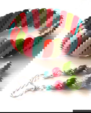 set cu howlite colorate 44262