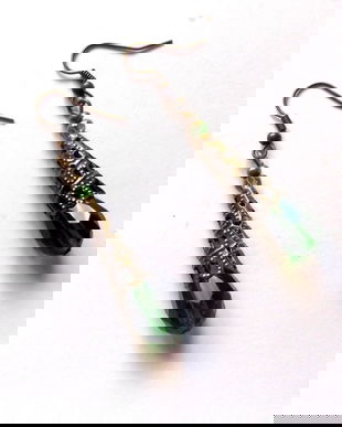 cercei cristale de culoare verde 44273