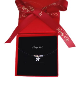 Colier festiv cu cristale Swarovski și steluțe