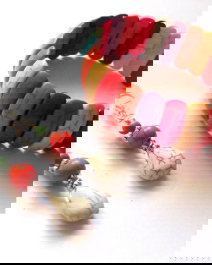 set cu howlite colorate 44263