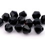 Cristale din sticla, biconice, 4 mm, negre