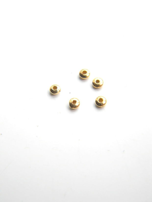 Margele vermeil 2x1 mm, 10 buc (F37-4)