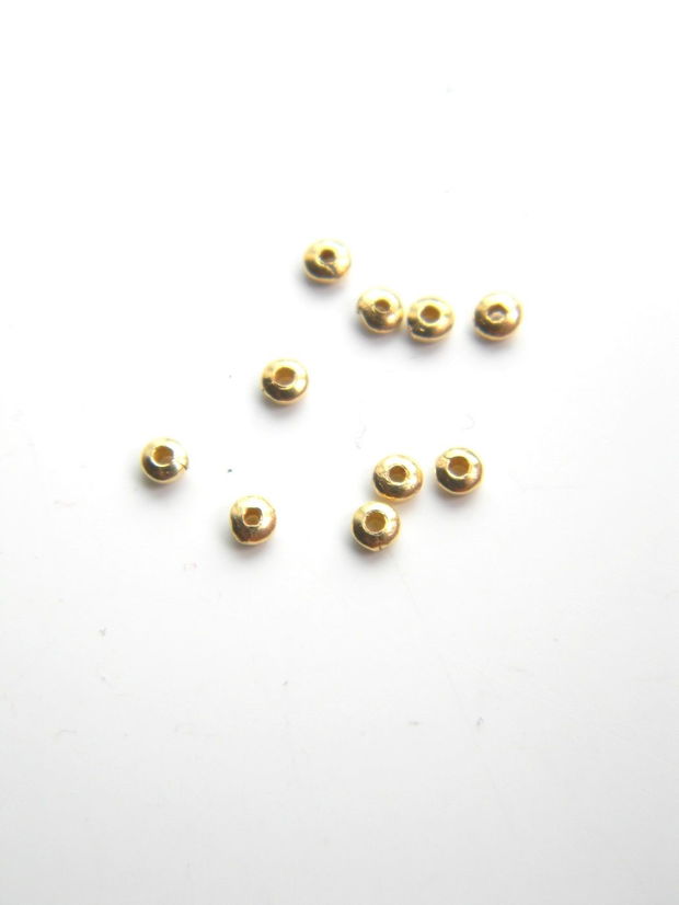 Margele vermeil 2x1 mm, 10 buc (F37-4)