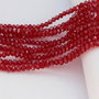 Cristale din sticla, rondelle, 2.5x2 mm, rosu inchis