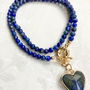Colier inima lapis lazuli