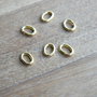Zale ovale deschise vermeil 6x4 mm / 10 buc. (F37)