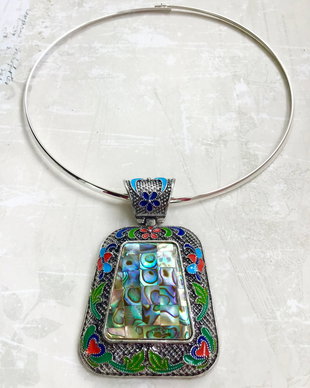 Pandantiv vintage Paua Shell