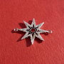 Stea cu zirconii - link din argint .925 rodiat aprox aprox19.5x24 mm (cu anourile)