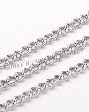 Lant otel inoxidabil, 4x3x0.8mm
