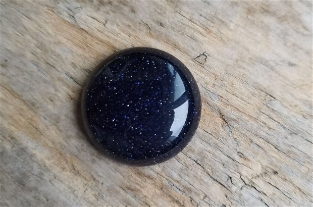 Cabochon blue goldstone, 25 mm