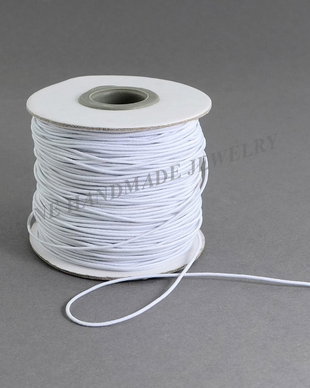Snur elastic alb, 1mm