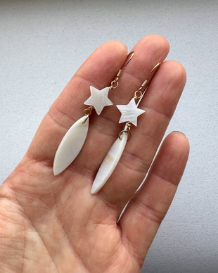 OFFSHORE - cercei din sidef (Mother of Pearl) | Cercei lungi / Cercei atarnatori