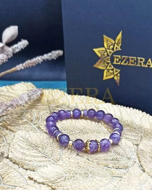 Bratara Ametist Ada, Pentru Femei, Eleganta, Cu Cristale De 8mm