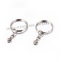 Inel breloc cu lant, platinum, 25x2mm