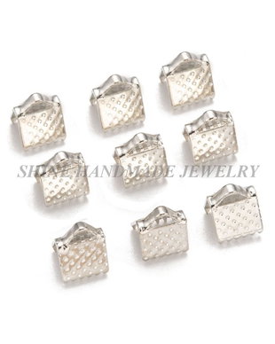Capat de panglica, platinum, 6x7mm