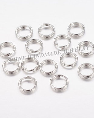 Zale duble, platinum, 6mm (50buc)