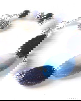 Bratara lapis lazuli si acvamarin