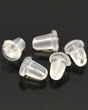 Dop cercei din silicon, 4x6mm