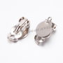 Baza cercei clips, platinum, 10mm baza