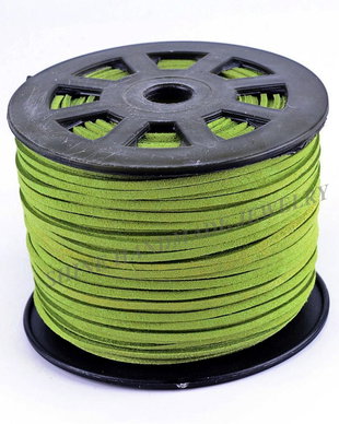 Snur Suede Yellow Green, 3x1.5mm