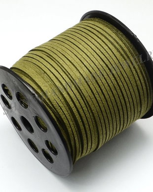 Snur Suede Olive Drab, 3.0x1.4mm