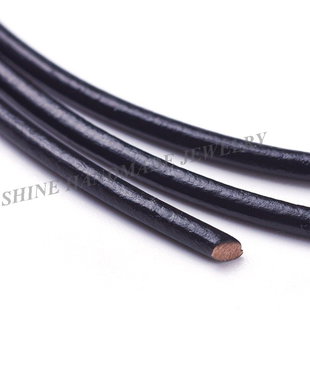 Snur de piele neagra, 2mm