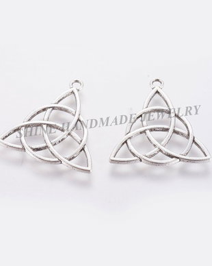 Pandantiv celtic knot, argintiu antichizat, 30x29x2mm