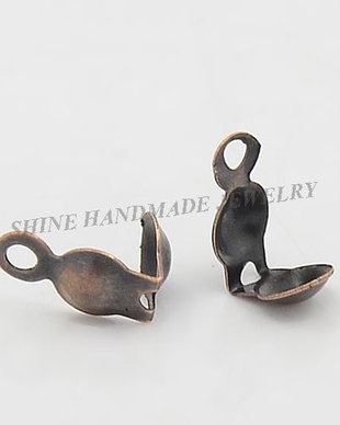 Capat de colier, cupru antichizat, 8x4mm