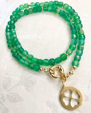 Colier CHOKER onix verde