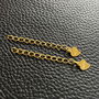 STER-ECGH/Extensie lant argint 925 cu charm inima  placat cu aur 39~41mm - 1 bucata