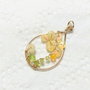 Pandantiv aur filat 14k, opal etiopian și peridot