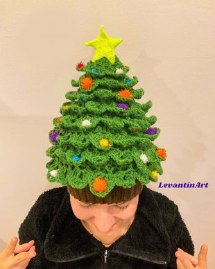 BRADUT - Fes iarna unisex. Caciula groasa handmade. Decoratiune Craciun. LA COMANDA