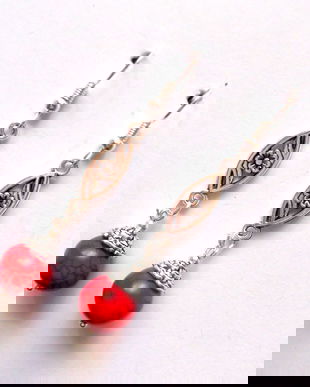 cercei howlite rosu 44436