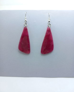 Cercei fucsia din lut polimeric