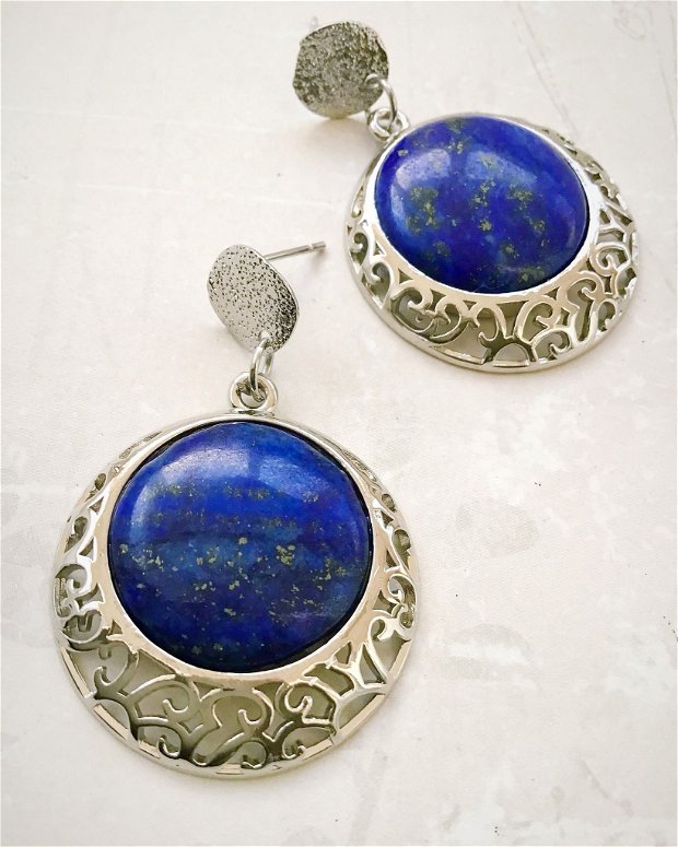 Cercei vintage lapis lazuli