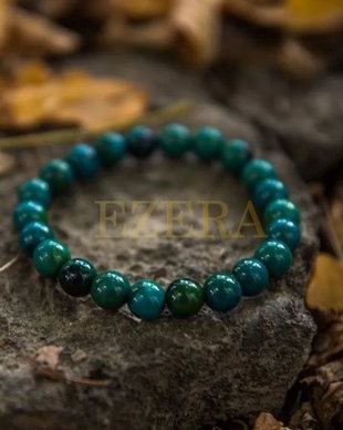 Bratara Cu Pietre Semipretioase, Pheonix Stone Royal Green, Pentru Barbati, Margele De 8 Mm