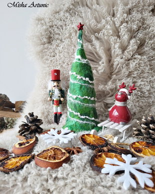 Bradut impaslit, decorativ pentru Craciun