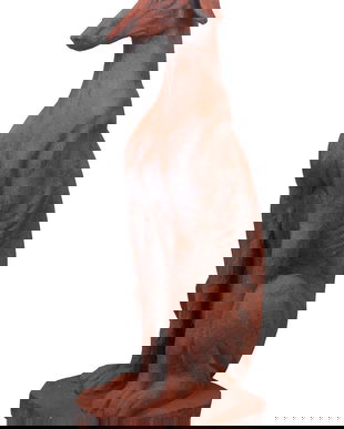 Ogar-statueta din compozit cu aspect ruginiu