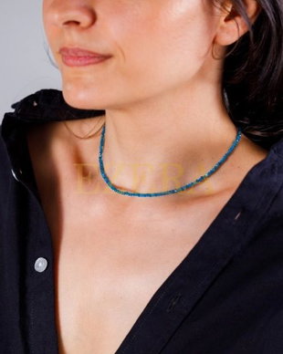 Colier Choker Hetal Din Pietre Semipretioase Apatit Natural