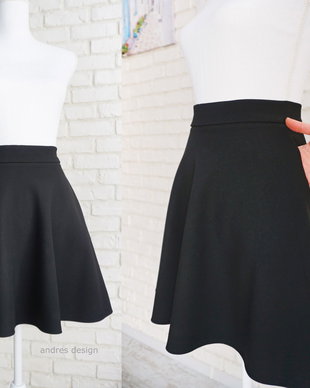 Fusta Scurta Neagra cu Buzunare