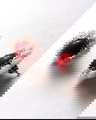 cercei howlite rosu 44592